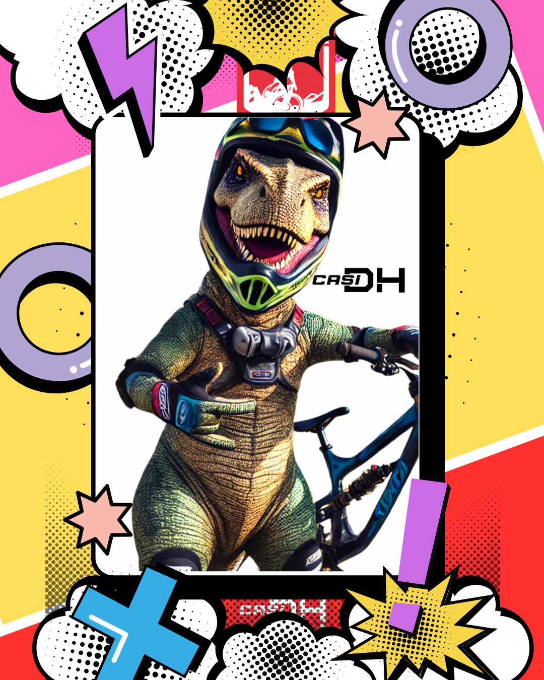 Downhill racer preparing